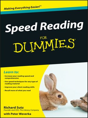 cover image of Speed Reading For Dummies